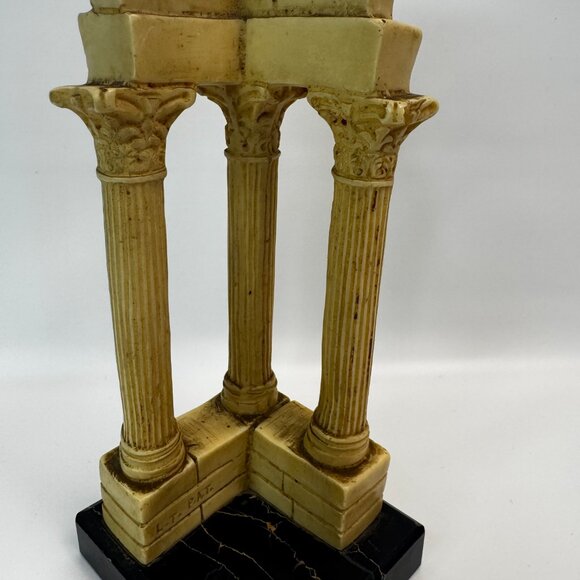 Temple of Vespasian Italian Column Statue Resin Marble base made in Italy - Picture 4 of 15
